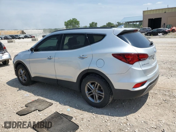 2017 Hyundai Santa Fe 2.4L with VIN 5XYZUDLB9HG491173, listed as a Copart auction lot 61109325 with 104,303 mi miles and Salvage title. Bid and sale history available at DreamBid. Image 2.