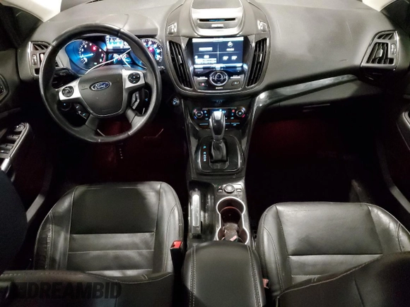 2014 Ford Escape Titanium with VIN 1FMCU9J94EUC25357, listed as a Copart auction lot 47595705 with 124,626 mi miles and Salvage Title. Bid and sale history available at DreamBid. Image 8.