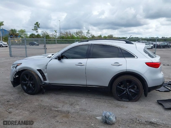 2017 Infiniti QX70 with VIN JN8CS1MU0HM144280, listed as a IAAI auction lot 41560078 with NaN miles. Bid and sale history available at carsss.com. Image 14.