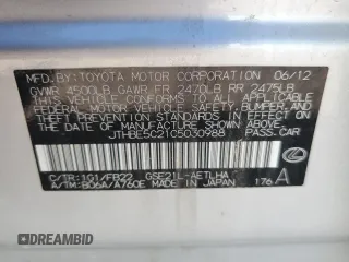 2012 Lexus IS 350 с VIN JTHBE5C21C5030988, выставлен на аукционе Copart как лот 68293334 с пробегом 160 411 миль миль и Списание • Salvage title. История ставок и продаж доступна на DreamBid. Изображение 14.