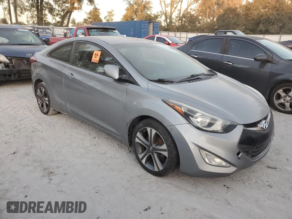 2014 Hyundai Elantra Coupe with VIN KMHDH6AH8EU029386, listed as a Copart auction lot 83245074 with 158,405 mi miles and Clean Title. Bid and sale history available at carsss.com. Image 4.