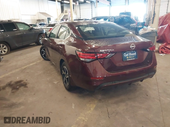 2024 Nissan Sentra SV with VIN 3N1AB8CV8RY343682, listed as a IAAI auction lot 41679896 with 3,109 mi miles. Bid and sale history available at carsss.com. Image 3.