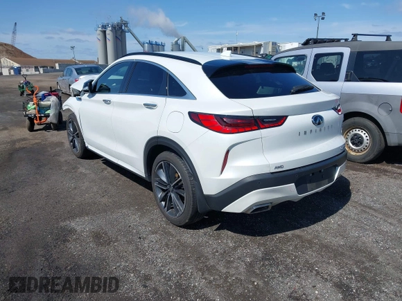 2024 Infiniti QX55 Luxe with VIN 3PCAJ5JRXRF102366, listed as a IAAI auction lot 41923411 with 12,232 mi miles and . Bid and sale history available at DreamBid. Image 3.