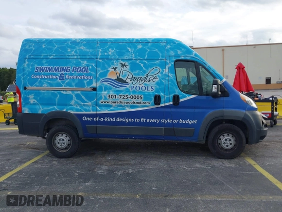 2017 Ram ProMaster Cargo with VIN 3C6TRVBG2HE524285, listed as a IAAI auction lot 41368437 with 187,580 mi miles and . Bid and sale history available at DreamBid. Image 13.