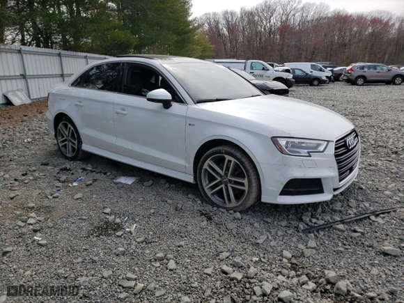 2017 Audi A3 Sedan Premium Plus with VIN WAUJ8GFF9H1047189, listed as a Copart auction lot 46703093 with 0 mi miles. Bid and sale history available at carsss.com. Image 4.