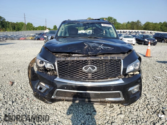 2017 Infiniti QX80 Signature Edition with VIN JN8AZ2NE3H9158323, listed as a Copart auction lot 59137865 with 150,849 mi miles and Salvage title. Bid and sale history available at DreamBid. Image 5.