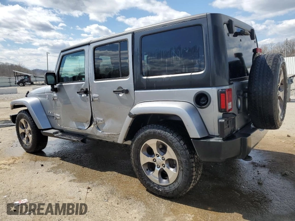 2018 Jeep Wrangler JK Unlimited Sahara with VIN 1C4HJWEG8JL921696, listed as a Copart auction lot 50803695 with 115,729 mi miles and Salvage Title. Bid and sale history available at carsss.com. Image 2.
