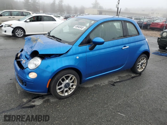 2015 FIAT 500 Pop with VIN 3C3CFFAR2FT613524, listed as a Copart auction lot 49946945 with 144,570 mi miles and Salvage Title. Bid and sale history available at carsss.com. Image 1.