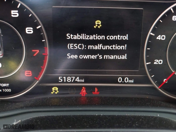 2018 Audi A4 Premium Plus with VIN WAUENAF46JN016261, listed as a IAAI auction lot 40404223 with 51,874 mi miles. Bid and sale history available at carsss.com. Image 16.