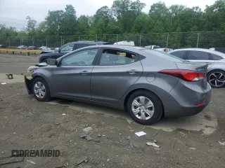 2016 Hyundai Elantra SE with VIN KMHDH4AE1GU645900, listed as a Copart auction lot 56378265 with 40,206 mi miles and Salvage title. Bid and sale history available at DreamBid. Image 2.