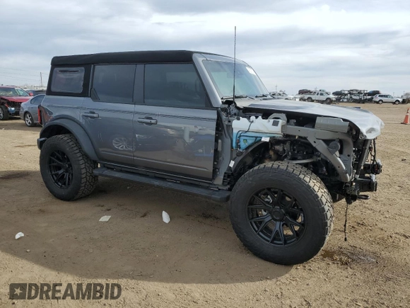 2024 Ford Bronco Outer Banks with VIN 1FMEE8BPXRLA42019, listed as a Copart auction lot 48231505 with 11,333 mi miles and Salvage Title. Bid and sale history available at DreamBid. Image 4.