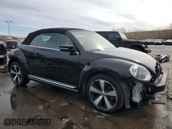 2013 Volkswagen Beetle with VIN 3VW7S7AT3DM819093, listed as a Copart auction lot 49997645 with 43,233 mi miles and Salvage Title. Bid and sale history available at DreamBid. Image 4.