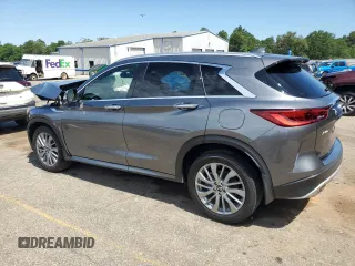 2023 Infiniti QX50 Luxe with VIN 3PCAJ5BA1PF111754, listed as a Copart auction lot 57872945 with 47,018 mi miles and Salvage title. Bid and sale history available at DreamBid. Image 2.