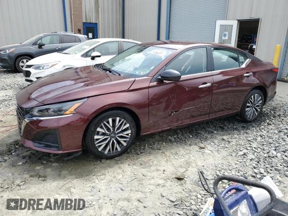 2025 Nissan Altima SV with VIN 1N4BL4DV9SN310365, listed as a Copart auction lot 52677915 with 12,080 mi miles and Salvage Title. Bid and sale history available at carsss.com. Image 1.