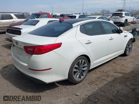 2014 Kia Optima SXL Turbo with VIN 5XXGR4A62EG265846, listed as a IAAI auction lot 42016278 with 168,805 mi miles and . Bid and sale history available at DreamBid. Image 4.