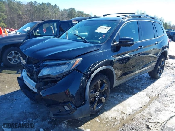 2019 Honda Passport Elite with VIN 5FNYF8H01KB002512, listed as a IAAI auction lot 41605830 with 86,144 mi miles. Bid and sale history available at carsss.com. Image 2.