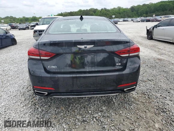2018 Genesis G80 3.8L with VIN KMHGN4JE4JU268346, listed as a Copart auction lot 54949555 with 88,503 mi miles and Salvage title. Bid and sale history available at DreamBid. Image 6.