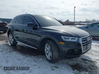 2018 Audi Q5 Premium Plus with VIN WA1BNAFY2J2032333, listed as a IAAI auction lot 41649948 with 119,851 mi miles. Bid and sale history available at carsss.com. Image 1.
