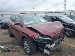 2019 Jeep Cherokee Latitude Plus with VIN 1C4PJLLB9KD434990, listed as a IAAI auction lot 41959477 with 96,283 mi miles and . Bid and sale history available at DreamBid. Image 1.