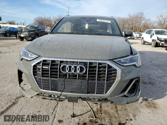 2019 Audi Q3 S line Premium Plus with VIN WA1EECF36K1070457, listed as a Copart auction lot 85830154 with 53,075 mi miles and Salvage Title. Bid and sale history available at carsss.com. Image 5.