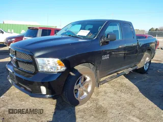 2018 Ram 1500 Express with VIN 1C6RR7FG1JS113902, listed as a IAAI auction lot 41406366 with 97,815 mi miles. Bid and sale history available at carsss.com. Image 2.