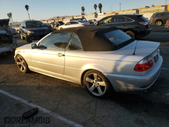 2005 BMW 3 Series 325Ci with VIN WBABW33425PG99105, listed as a Copart auction lot 87089304 with 159,379 mi miles and Salvage Title. Bid and sale history available at carsss.com. Image 2.