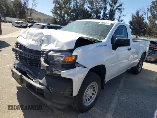2020 Chevrolet Silverado 1500 Work Truck with VIN 3GCNWAEF9LG304824, listed as a Copart auction lot 46043875 with 21,479 mi miles and Salvage Title. Bid and sale history available at carsss.com. Image 1.