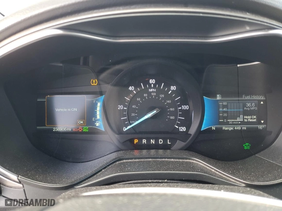 2019 Ford Fusion Hybrid SE with VIN 3FA6P0LUXKR272150, listed as a Copart auction lot 45297675 with 236,906 mi miles and Salvage Title. Bid and sale history available at carsss.com. Image 9.