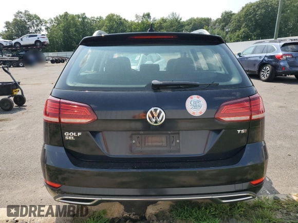 2018 Volkswagen Golf SportWagen SEL with VIN 3VWL17AU7JM756988, listed as a Copart auction lot 67511424 with 53,358 mi miles and Salvage Title. Bid and sale history available at carsss.com. Image 6.