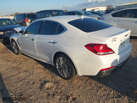 2020 Genesis G70 2.0T with VIN KMTG64LA8LU056386, listed as a IAAI auction lot 41164341 with 48,943 mi miles. Bid and sale history available at carsss.com. Image 3.