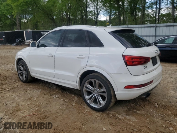 2016 Audi Q3 Premium Plus with VIN WA1BFCFS7GR014866, listed as a Copart auction lot 52479085 with 107,570 mi miles and Salvage title. Bid and sale history available at DreamBid. Image 2.