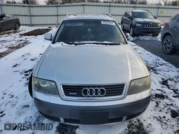 2005 Audi allroad A6 V8 with VIN WA1YD64B85N000760, listed as a Copart auction lot 85622844 with 137,580 mi miles and Salvage Title. Bid and sale history available at DreamBid. Image 5.
