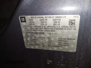2014 GMC Terrain SLE z VIN 2GKFLWE36E6190798, wystawiony jako IAAI lot #41964709 z przebiegiem 78 973 mil mil oraz . Historia ofert i sprzedaży dostępna na DreamBid. Obrazek 9.