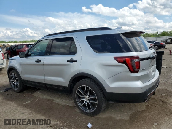 2017 Ford Explorer Sport z VIN 1FM5K8GT9HGB80981, wystawiony jako Copart lot #55249725 z przebiegiem Nie podano mil oraz Szkoda całkowita • Salvage title. Historia ofert i sprzedaży dostępna na DreamBid. Obrazek 2.