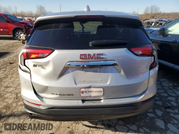 2018 GMC Terrain SLE with VIN 3GKALMEV4JL356631, listed as a Copart auction lot 83968864 with 0 mi miles and Salvage Title. Bid and sale history available at carsss.com. Image 6.