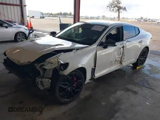 2018 Kia Stinger GT with VIN KNAE35LC7J6022637, listed as a IAAI auction lot 41621388 with 36,905 mi miles. Bid and sale history available at carsss.com. Image 2.