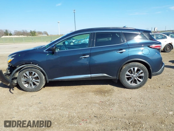 2016 Nissan Murano SL z VIN 5N1AZ2MH6GN143047, wystawiony jako IAAI lot #41920270 z przebiegiem 158 518 mil mil oraz . Historia ofert i sprzedaży dostępna na DreamBid. Obrazek 14.