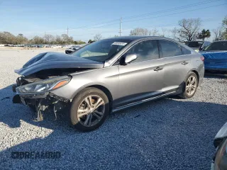 2018 Hyundai Sonata Sport Plus with VIN 5NPE34AF4JH709798, listed as a Copart auction lot 46046495 with 107,575 mi miles and Salvage Title. Bid and sale history available at carsss.com. Image 1.