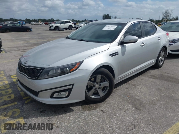 2015 Kia Optima LX with VIN 5XXGM4A7XFG452440, listed as a IAAI auction lot 41917552 with 68,470 mi miles and . Bid and sale history available at DreamBid. Image 2.