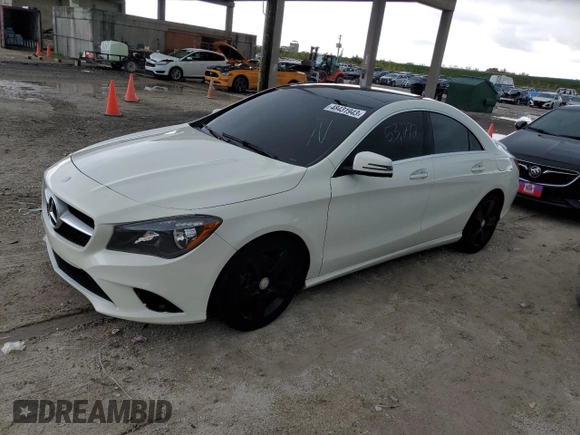 2016 Mercedes-Benz CLA with VIN WDDSJ4GB7GN332184, listed as a Copart auction lot 48431943 with 53,272 mi miles. Bid and sale history available at carsss.com. Image 1.