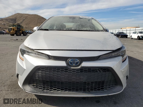 2020 Toyota Corolla Hybrid LE with VIN JTDEBRBE7LJ029233, listed as a Copart auction lot 43476165 with 118,385 mi miles and Salvage Title. Bid and sale history available at carsss.com. Image 5.