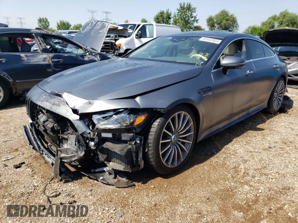 2020 Mercedes-Benz AMG GT 63 S with VIN WDD7X8KBXLA013320, listed as a Copart auction lot 63003904 with 8,919 mi miles and Salvage title. Bid and sale history available at DreamBid. Image 1.