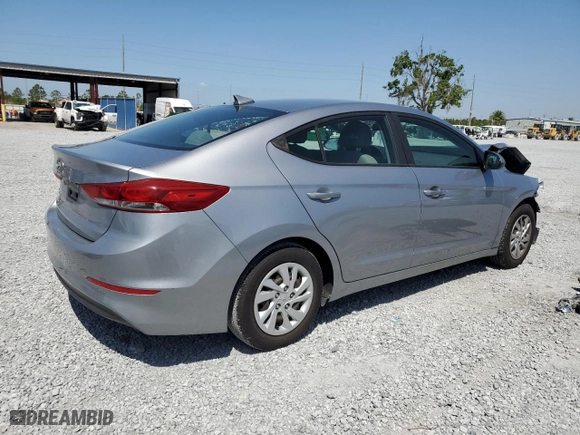 2017 Hyundai Elantra SE with VIN 5NPD74LF2HH184599, listed as a Copart auction lot 50594835 with 166,006 mi miles and Salvage Title. Bid and sale history available at carsss.com. Image 3.