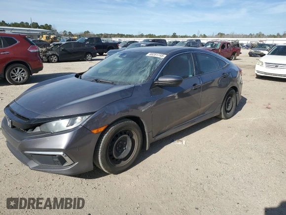 2019 Honda Civic Sedan LX with VIN 19XFC2F65KE032073, listed as a Copart auction lot 88351745 with 136,207 mi miles and Salvage Title. Bid and sale history available at carsss.com. Image 1.