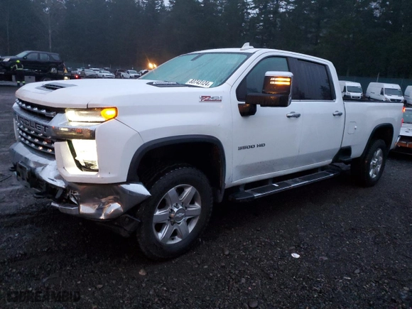 2020 Chevrolet Silverado 3500HD LTZ with VIN 1GC4YUEY0LF201236, listed as a Copart auction lot 83743124 with 116,590 mi miles and Salvage Title. Bid and sale history available at carsss.com. Image 1.