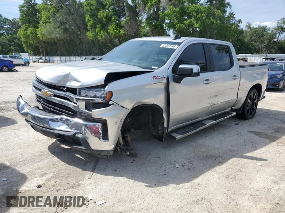 2022 Chevrolet Silverado 1500 LT with VIN 3GCUYDED7NG124900, listed as a Copart auction lot 52002995 with 57,249 mi miles and Salvage Title. Bid and sale history available at DreamBid. Image 1.