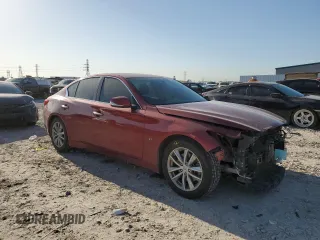 2015 Infiniti Q50 Premium with VIN JN1BV7AP1FM356654, listed as a Copart auction lot 51556495 with 136,867 mi miles and Salvage Title. Bid and sale history available at carsss.com. Image 4.