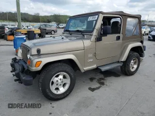 2003 Jeep Wrangler Sahara with VIN 1J4FA59S13P312830, listed as a Copart auction lot 52730955 with 99,247 mi miles and Salvage title. Bid and sale history available at DreamBid. Image 1.