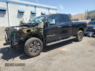 2023 Nissan Titan Pro-4X with VIN 1N6AA1FB5PN106535, listed as a Copart auction lot 52824955 with 12,735 mi miles and Salvage title. Bid and sale history available at DreamBid. Image 1.