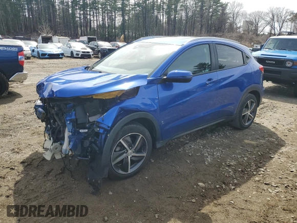 2021 Honda HR-V EX with VIN 3CZRU6H57MM720679, listed as a Copart auction lot 51839085 with 33,636 mi miles and Salvage Title. Bid and sale history available at carsss.com. Image 1.